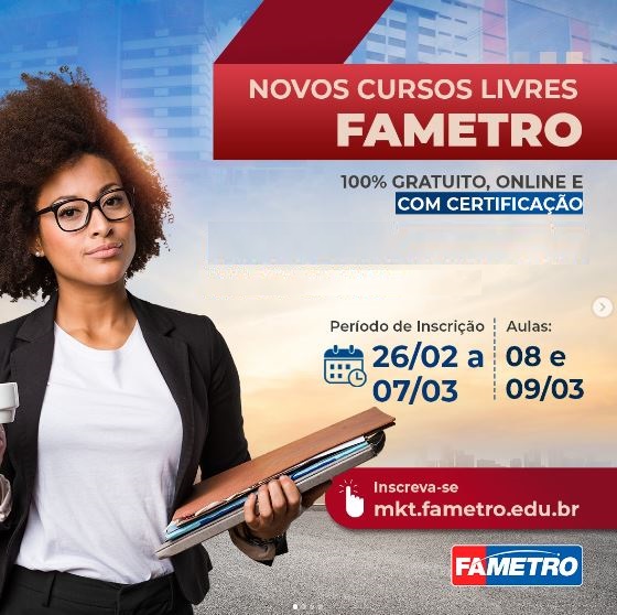 Centro de ensino Fametro abre inscrições para cursos de qualificação